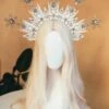 Snowflake Halo Crown Headlights Xmas Party Crown Winter Tiara White Halo Winter Wedding Photo Props Christmas Photos Shoot Jewelry -Cheap Bags & Purses Store il fullxfull.4712301507 gwwu