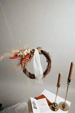 Modern Christmas Wreath No.19 / Burnt Orange Lagurus In Soft Winter Door Wreath Christmas Decoration / Christmas Wreath / Xmas Door Wreath -Cheap Bags & Purses Store il fullxfull.4723990501 bsso