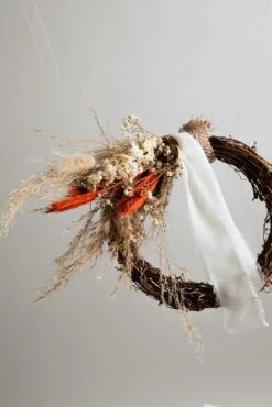 Modern Christmas Wreath No.19 / Burnt Orange Lagurus In Soft Winter Door Wreath Christmas Decoration / Christmas Wreath / Xmas Door Wreath -Cheap Bags & Purses Store il fullxfull.4723990553 k0gg