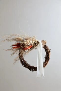 Modern Christmas Wreath No.19 / Burnt Orange Lagurus In Soft Winter Door Wreath Christmas Decoration / Christmas Wreath / Xmas Door Wreath -Cheap Bags & Purses Store il fullxfull.4723990605 5fl3