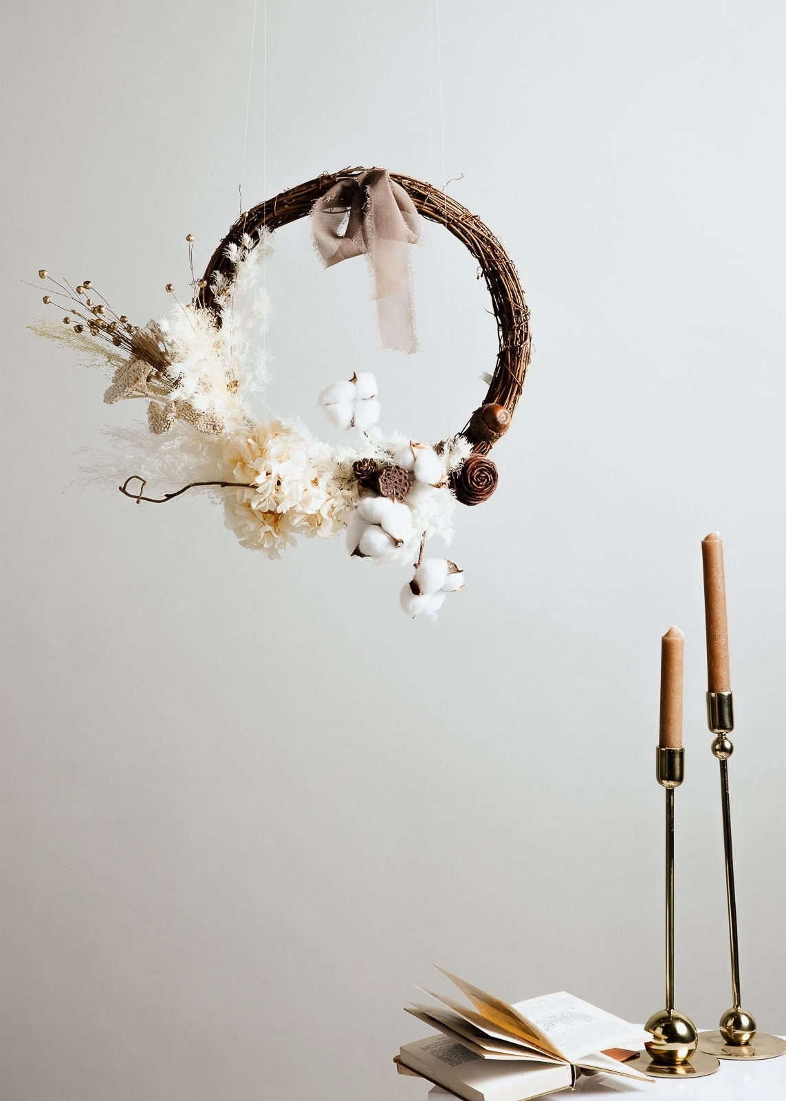 Modern Christmas Wreath No.9 / Cotton In Soft Winter Door Wreath Christmas Decoration / Christmas Wreath / Xmas Door Wreath 8 Modern Christmas Wreath No.9 / Cotton In Soft Winter Door Wreath Christmas Decoration / Christmas Wreath / Xmas Door Wreath - Image 6