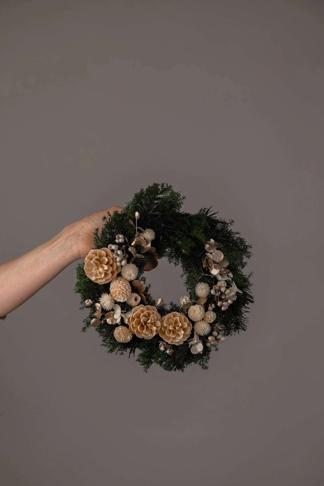 Modern Christmas Wreath No.10 / Preserved Pine In Soft Winter Door Wreath Christmas Decoration / Christmas Wreath / Xmas Door Wreath 7 Modern Christmas Wreath No.10 / Preserved Pine In Soft Winter Door Wreath Christmas Decoration / Christmas Wreath / Xmas Door Wreath - Image 5