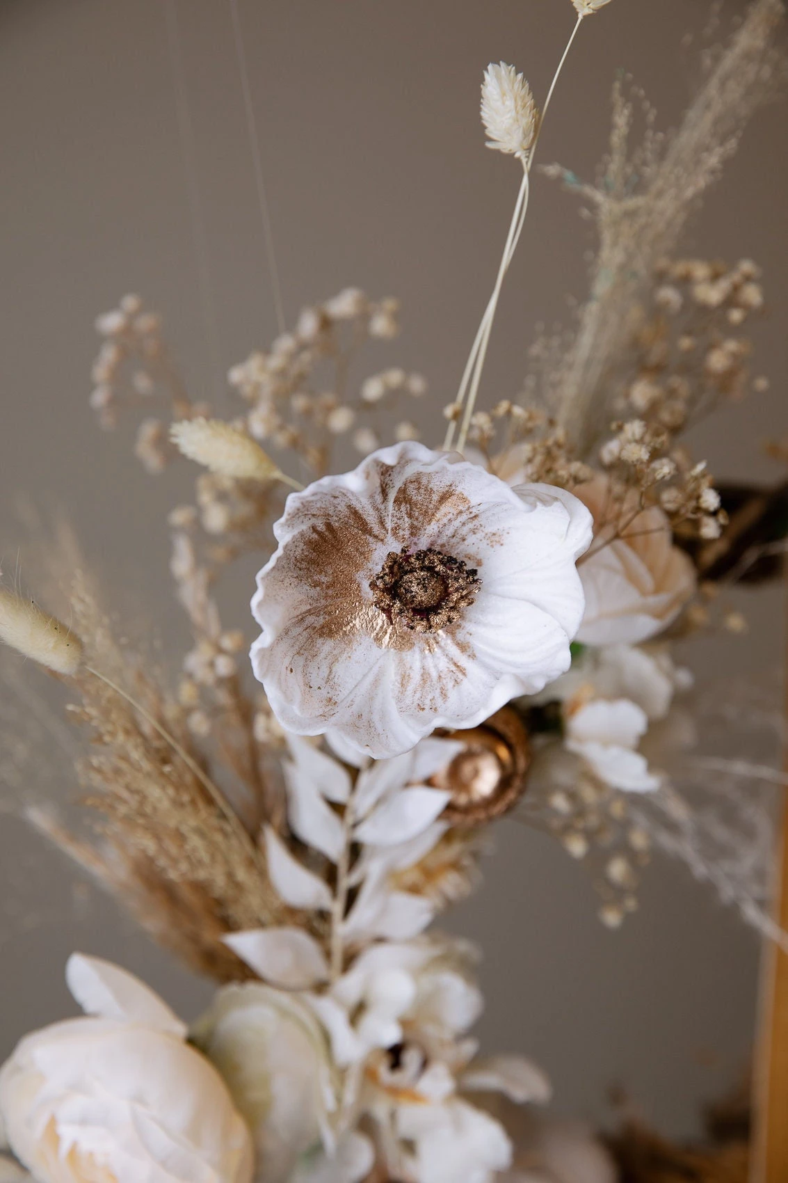 Modern Christmas Wreath No.14 / Anemone In Soft Winter Door Wreath Christmas Decoration / Christmas Wreath / Xmas Door Wreath 4 Modern Christmas Wreath No.14 / Anemone In Soft Winter Door Wreath Christmas Decoration / Christmas Wreath / Xmas Door Wreath - Image 2