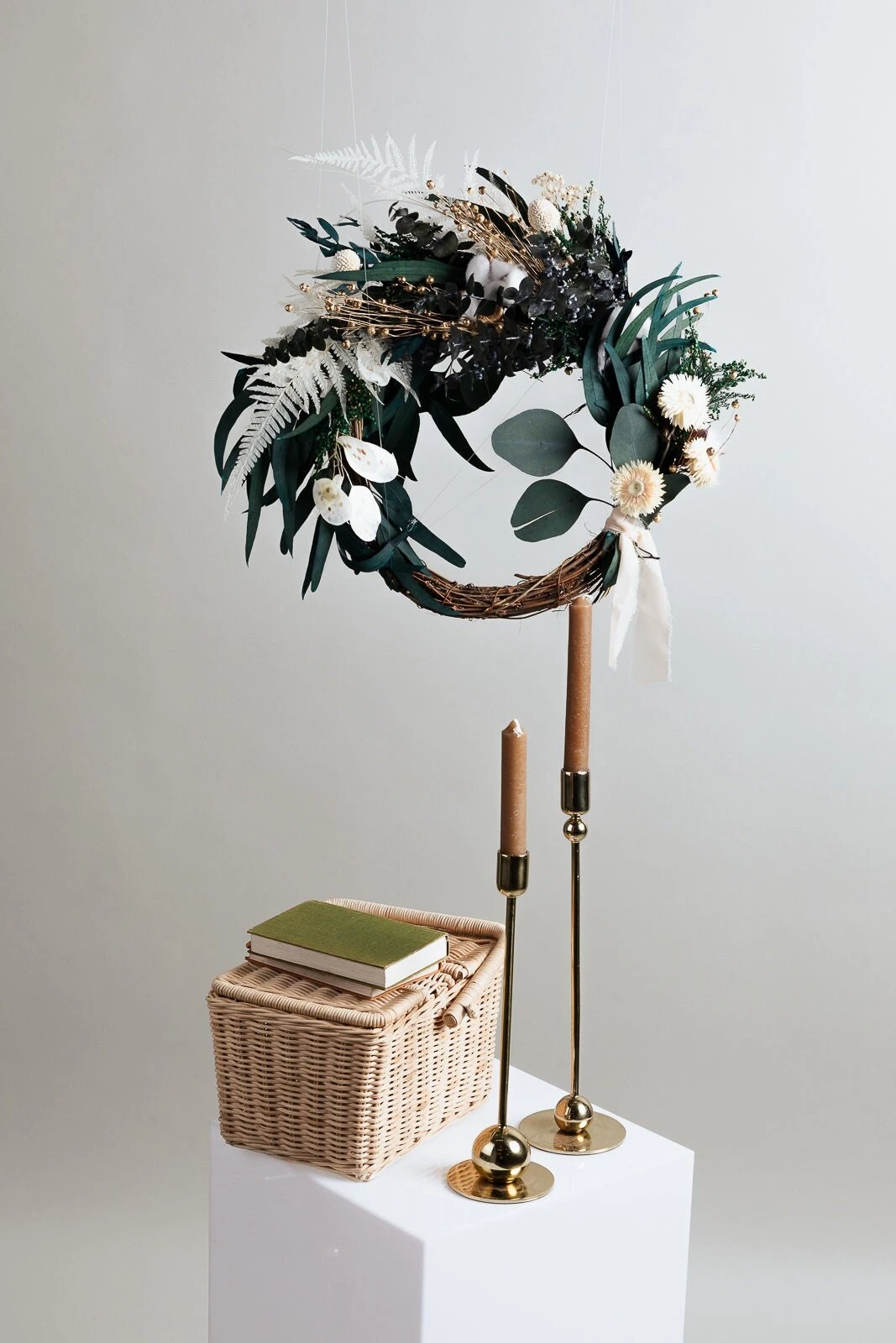 Modern Christmas Wreath No.15 / Cotton In Soft Winter Door Wreath Christmas Decoration / Christmas Wreath / Xmas Door Wreath 11 Modern Christmas Wreath No.15 / Cotton In Soft Winter Door Wreath Christmas Decoration / Christmas Wreath / Xmas Door Wreath - Image 9