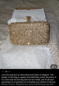 Gold/ Rose Gold/ Silver/ Black Bridal Clutch Bag/ Evening Bag/ Wedding/ Anniversary/ Party/ Birthday/ Night Out/ Christmas Gift/ Formal -Cheap Bags & Purses Store il fullxfull.4753692318 hxto