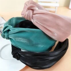 Elegant Tulle Headband, Wide Headband, Christmas Hair Band, Fashion Headbands, Women Turban Headbands, Hair Accessories,Simple Knot Headband