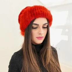 Wool Knit Hat With Fox Fur Ball And Mink Fur Trim, Christmas Hat, Santa Hat, Winter Hat, Fashion Hat -Cheap Bags & Purses Store il fullxfull.4894373567 hw08