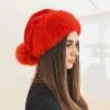 Wool Knit Hat With Fox Fur Ball And Mink Fur Trim, Christmas Hat, Santa Hat, Winter Hat, Fashion Hat -Cheap Bags & Purses Store il fullxfull.4894373937 mkp8