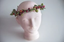 Delicate Head Crown, Flower Crown, Festival Headband, Country Flower Crown, Boho Flower Crown, Rustic Crown, Christmas Flower Crown