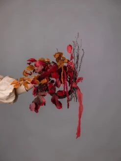 Modern Christmas Wreath No.20 / Autumn Leaves In Soft Winter Door Wreath Christmas Decoration / Christmas Wreath / Xmas Door Wreath