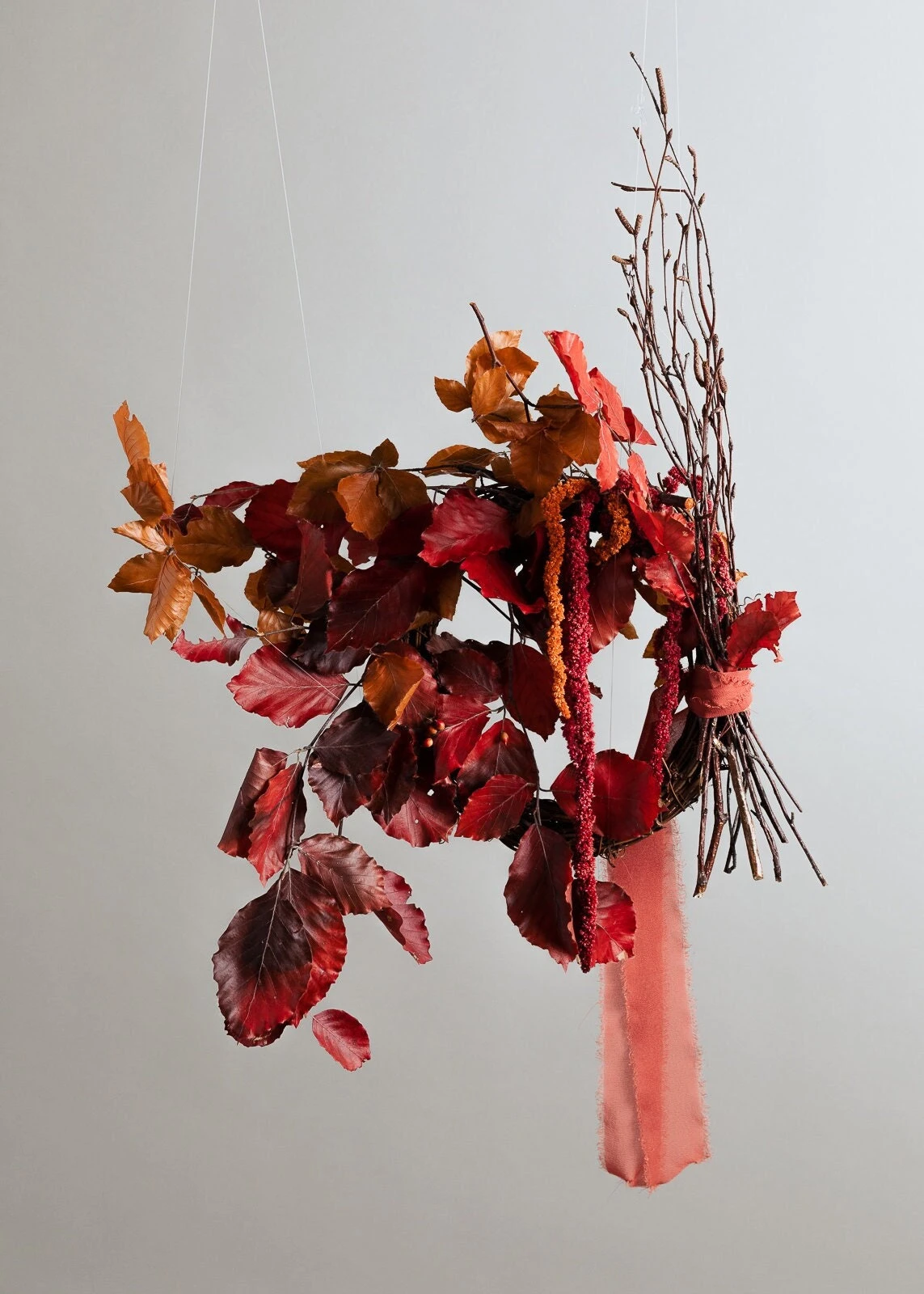 Modern Christmas Wreath No.20 / Autumn Leaves In Soft Winter Door Wreath Christmas Decoration / Christmas Wreath / Xmas Door Wreath 8 Modern Christmas Wreath No.20 / Autumn Leaves In Soft Winter Door Wreath Christmas Decoration / Christmas Wreath / Xmas Door Wreath - Image 6