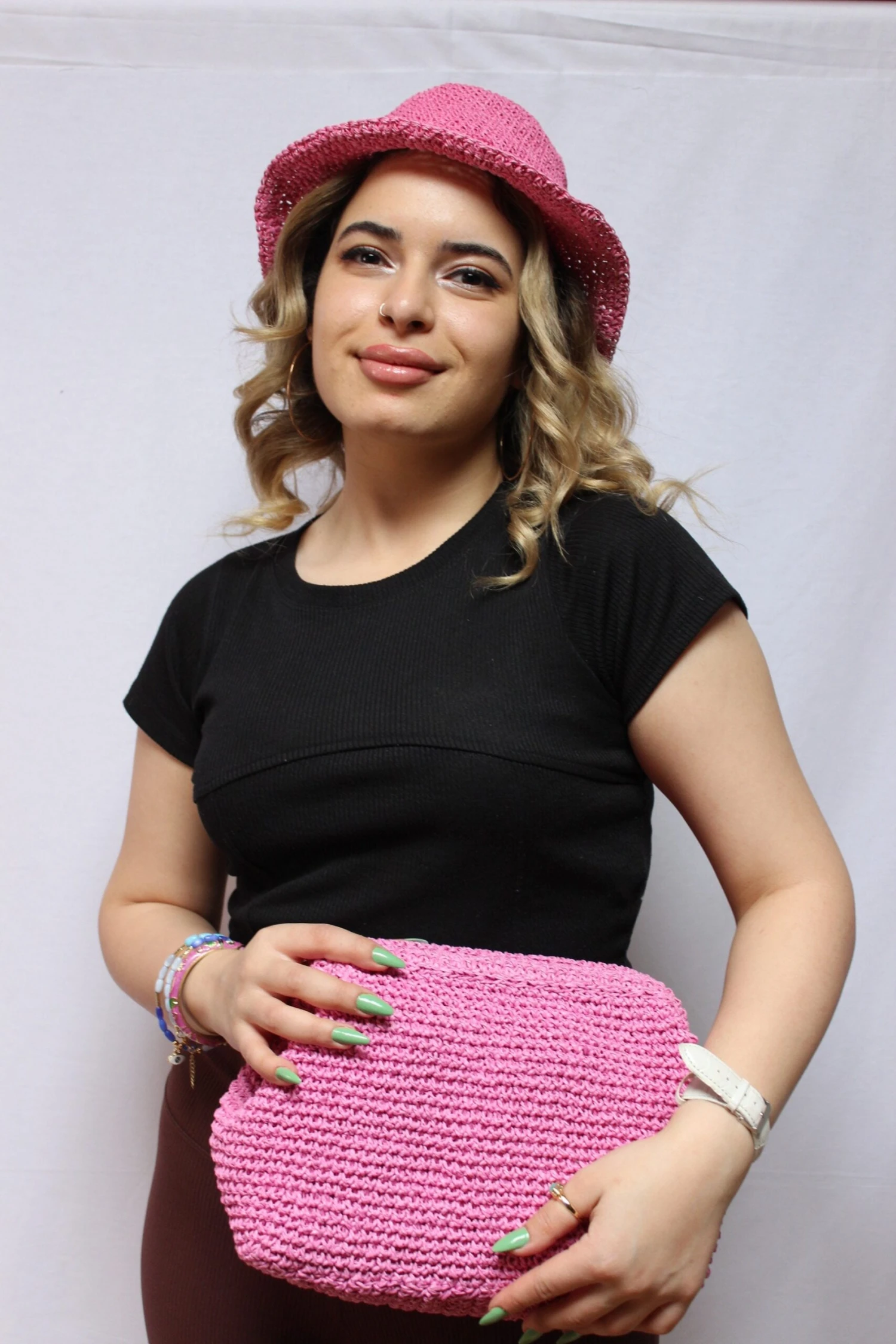 Unique Handmade Bag And Hat, Crochet Bag With With Hidden Metal Locked, Anniversary Gifts,Lux Knitted Bags For Christmas, Handbags For Women 5 Unique Handmade Bag And Hat, Crochet Bag With With Hidden Metal Locked, Anniversary Gifts,Lux Knitted Bags For Christmas, Handbags For Women - Image 3