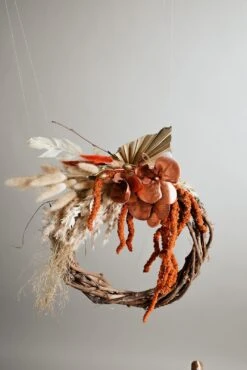 Modern Christmas Wreath No.16 / Cotton In Soft Winter Door Wreath Christmas Decoration / Christmas Wreath / Xmas Door Wreath -Cheap Bags & Purses Store il fullxfull.4960354571 8p09