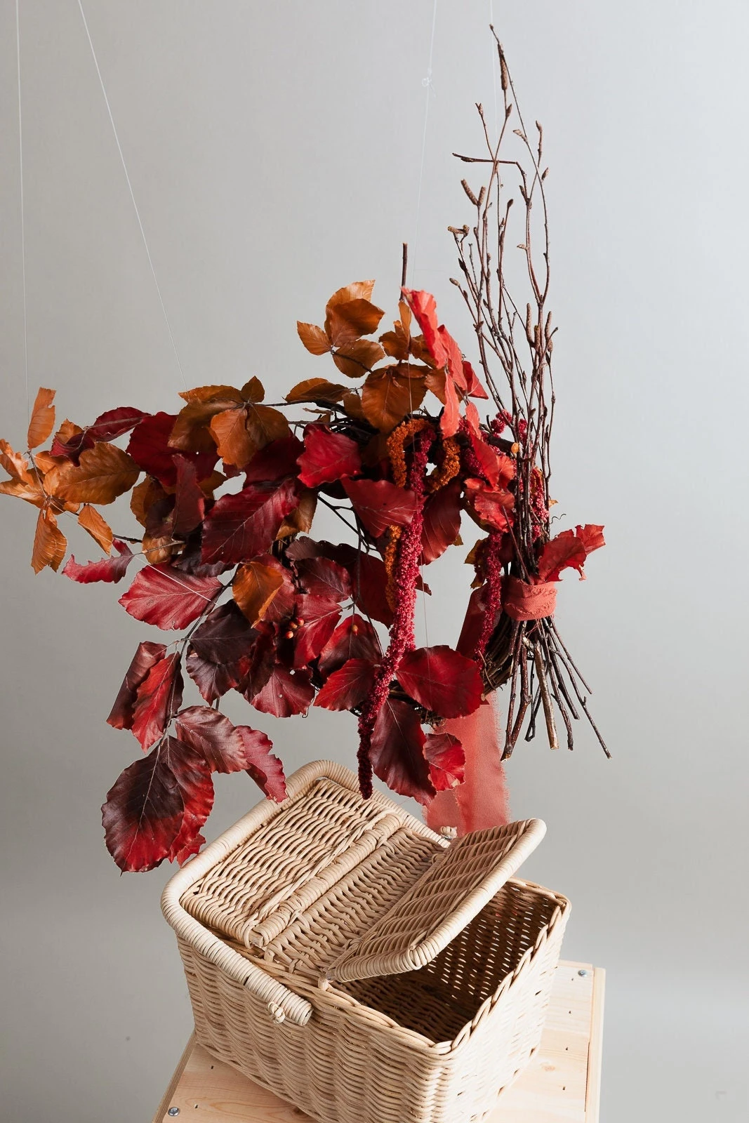 Modern Christmas Wreath No.20 / Autumn Leaves In Soft Winter Door Wreath Christmas Decoration / Christmas Wreath / Xmas Door Wreath 9 Modern Christmas Wreath No.20 / Autumn Leaves In Soft Winter Door Wreath Christmas Decoration / Christmas Wreath / Xmas Door Wreath - Image 7