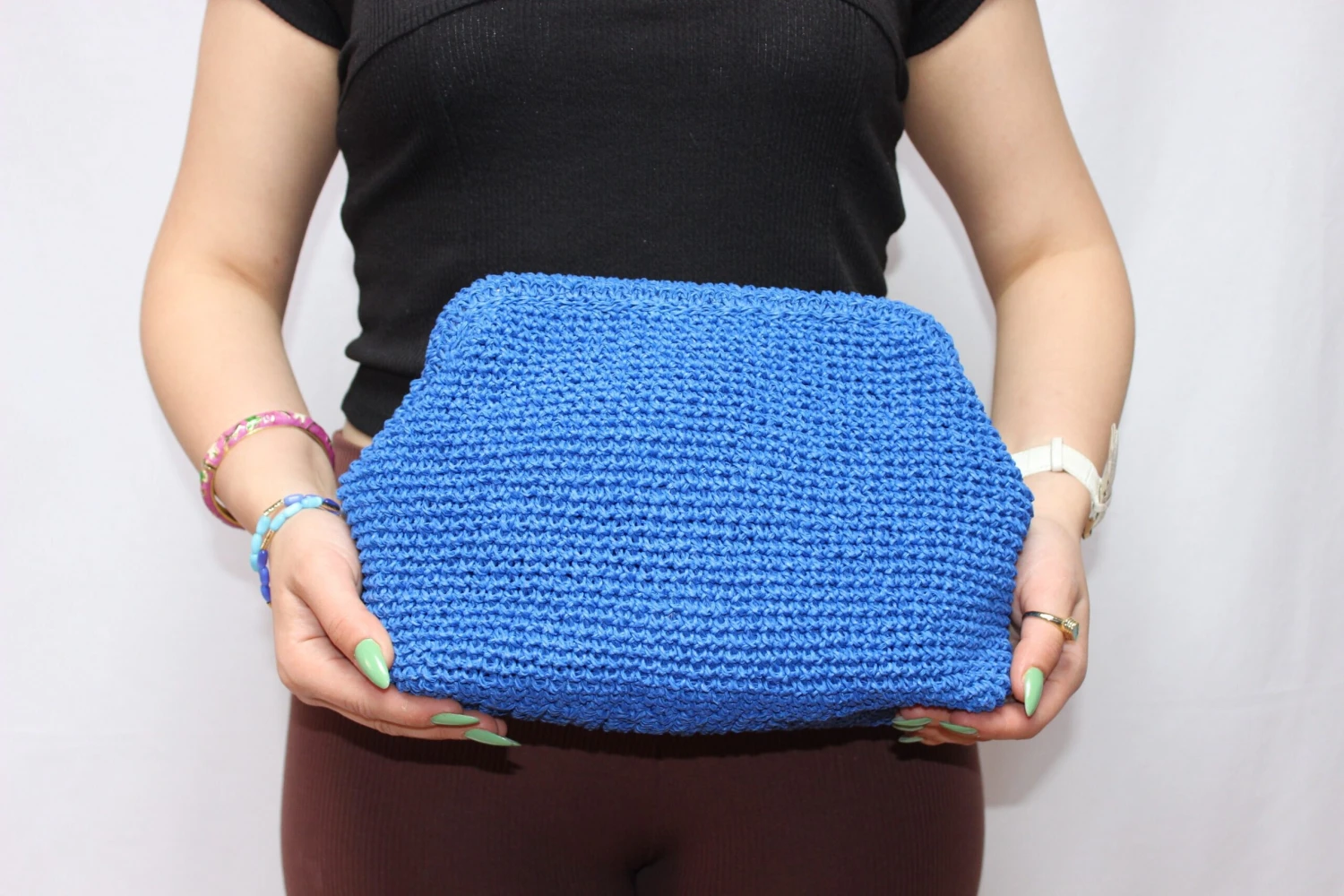 Unique Handmade Bag And Hat, Crochet Bag With With Hidden Metal Locked, Anniversary Gifts,Lux Knitted Bags For Christmas, Handbags For Women 10 Unique Handmade Bag And Hat, Crochet Bag With With Hidden Metal Locked, Anniversary Gifts,Lux Knitted Bags For Christmas, Handbags For Women - Image 8