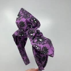 Nightmare Haunted Mansion Bow Headband - Skellington Bow Band Theme Park Nightmare Before Christmas Bowband -Cheap Bags & Purses Store il fullxfull.5021647136 5bo2
