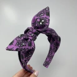 Nightmare Haunted Mansion Bow Headband - Skellington Bow Band Theme Park Nightmare Before Christmas Bowband -Cheap Bags & Purses Store il fullxfull.5021647162 xrg4