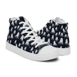 Ghost High Tops - Gothic Shoes, Women Pumps, Flats Alternative, Gift For Her, Halloween, Rock Your Sole, Christmas