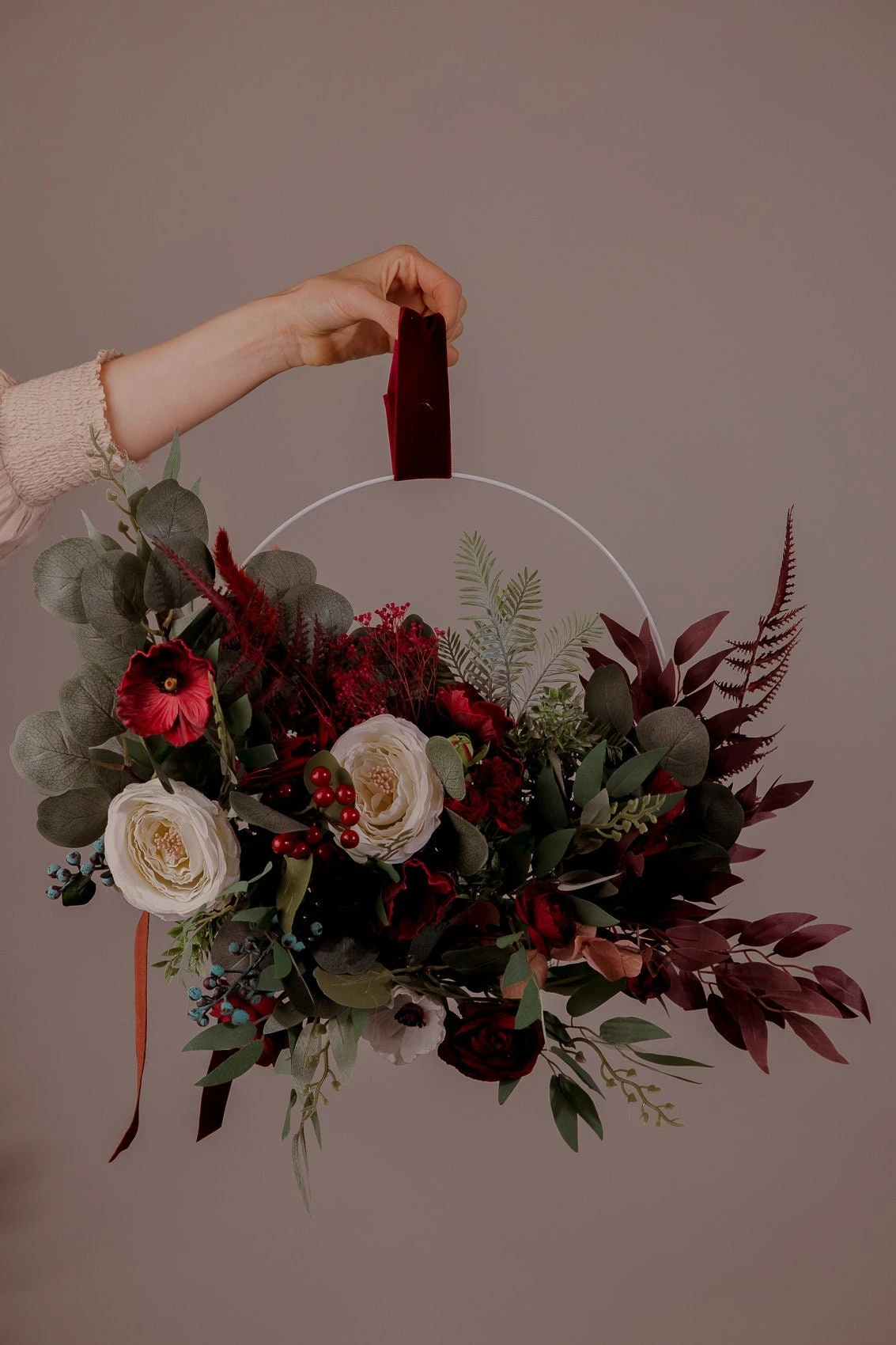 Modern Christmas Wreath No.12 / Artificial Berries In Soft Winter Door Wreath Christmas Decoration / Christmas Wreath / Xmas Door Wreath 6 Modern Christmas Wreath No.12 / Artificial Berries In Soft Winter Door Wreath Christmas Decoration / Christmas Wreath / Xmas Door Wreath - Image 4