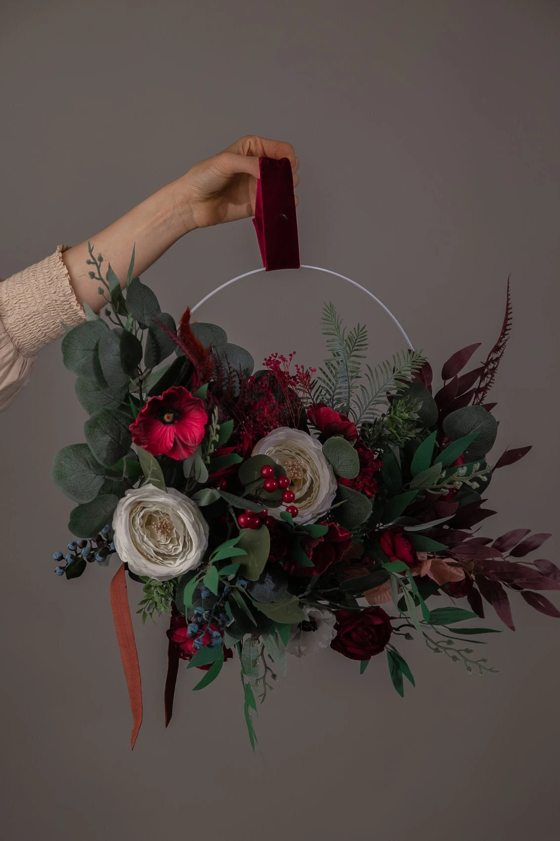 Modern Christmas Wreath No.12 / Artificial Berries In Soft Winter Door Wreath Christmas Decoration / Christmas Wreath / Xmas Door Wreath 7 Modern Christmas Wreath No.12 / Artificial Berries In Soft Winter Door Wreath Christmas Decoration / Christmas Wreath / Xmas Door Wreath - Image 5