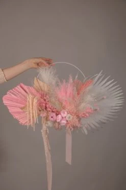 Modern Christmas Wreath No.24 / Pink Roses In Soft Winter Door Wreath Christmas Decoration / Christmas Wreath / Xmas Door Wreath -Cheap Bags & Purses Store il fullxfull.5108412777 n9f4