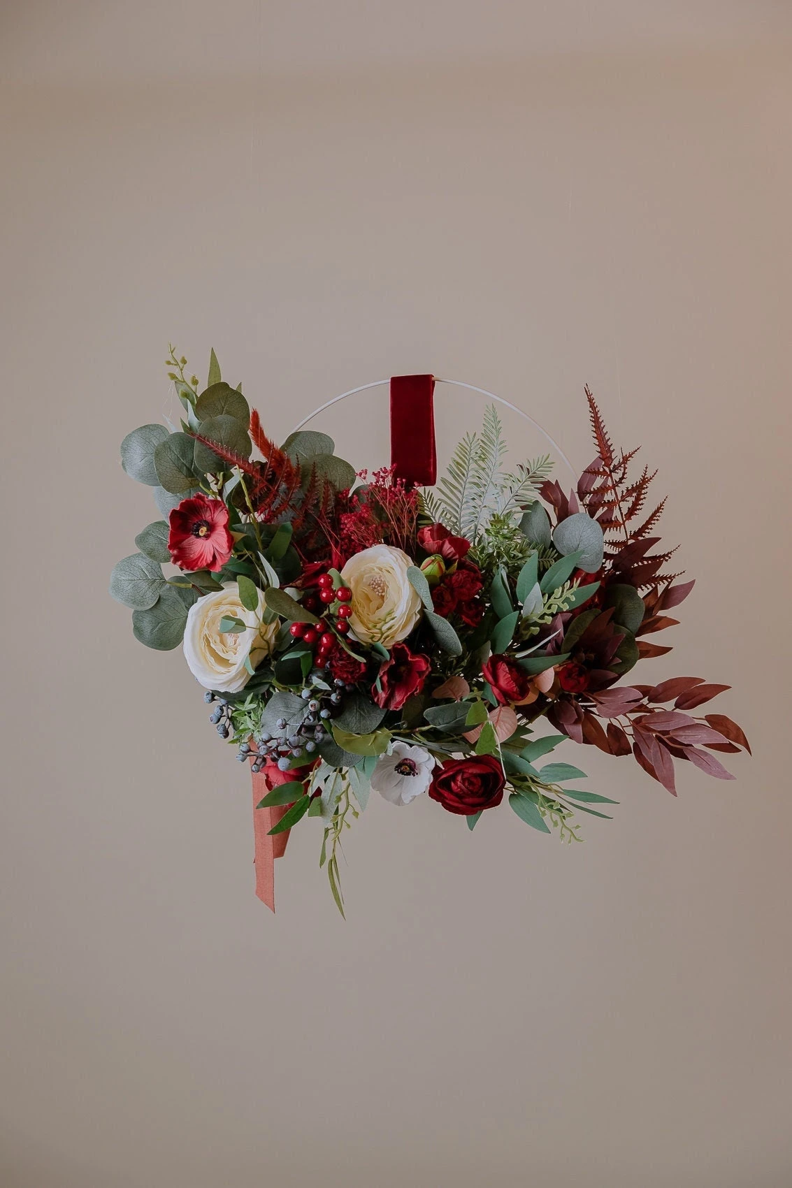 Modern Christmas Wreath No.12 / Artificial Berries In Soft Winter Door Wreath Christmas Decoration / Christmas Wreath / Xmas Door Wreath 3 Modern Christmas Wreath No.12 / Artificial Berries In Soft Winter Door Wreath Christmas Decoration / Christmas Wreath / Xmas Door Wreath