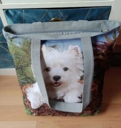 Westie Christmas Themed Tote Shoulder Bag, Ideal For Gym, Beach, Weekends, Traveling, Reusable Grocery Shopping Bag. West Highland White. -Cheap Bags & Purses Store il fullxfull.5109706789 97ww