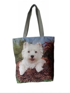 Westie Christmas Themed Tote Shoulder Bag, Ideal For Gym, Beach, Weekends, Traveling, Reusable Grocery Shopping Bag. West Highland White. -Cheap Bags & Purses Store il fullxfull.5109708713 li7q