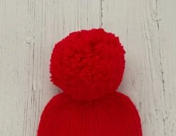 Red Baby Bobble Hat, Knitted Winter Hat, Unisex Christmas Gift For Newborn -Cheap Bags & Purses Store il fullxfull.5119321235 km0d