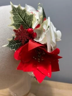 Christmas Hair Flower Clip Poinsettia Holly Rose White Red Party Festive Season -Cheap Bags & Purses Store il fullxfull.5122240126 t3r8