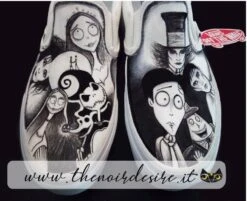 Tim Burton Movies Handpainted Vans Shoes (Corps Bride, Edward Scissorshands, Frankenweenie, Nightmare Before Christmas Characters)