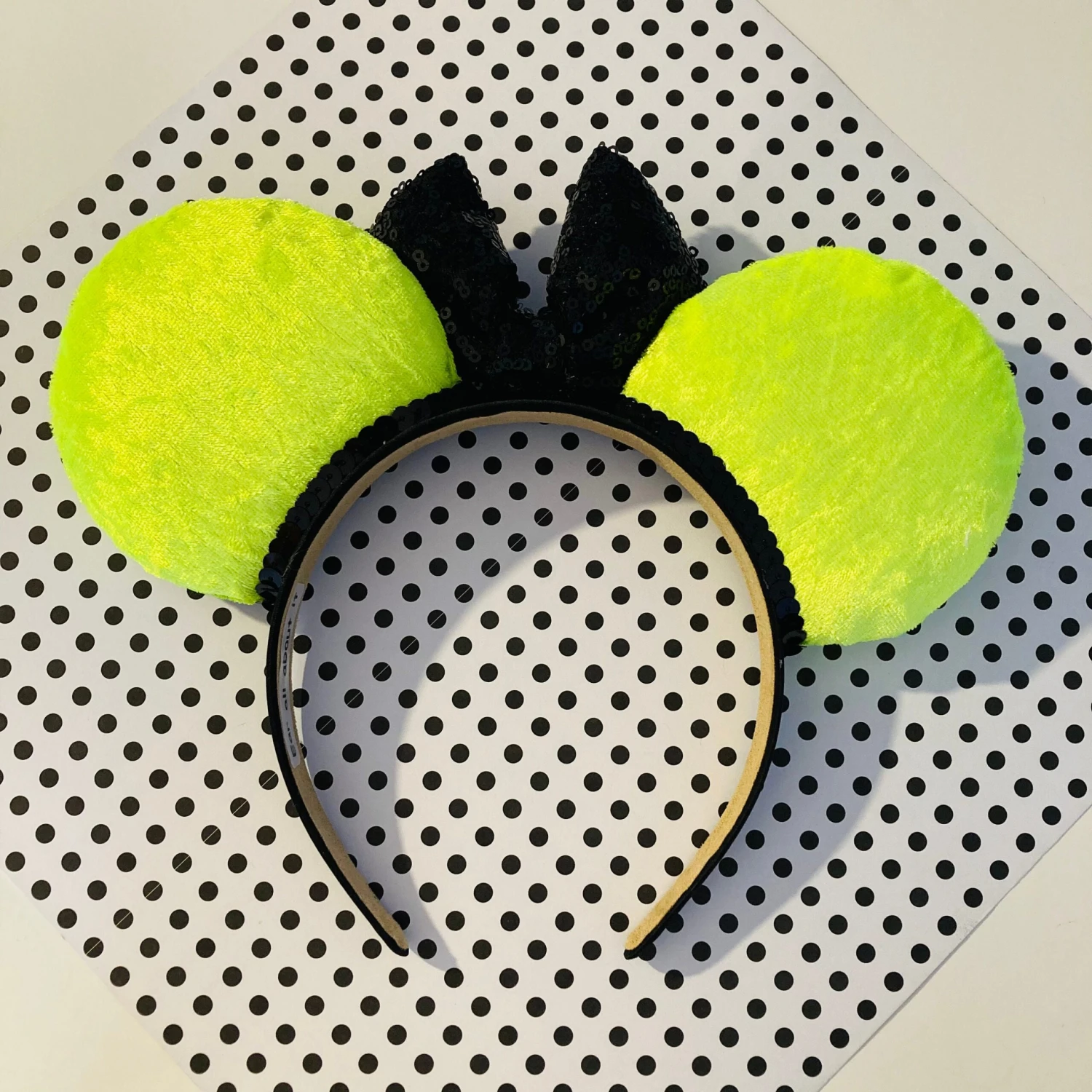 Neon Day Glow Oogie Boogie Nightmare Before Christmas Mouse Ears Disney Halloween Headband Inspired 6 Neon Day Glow Oogie Boogie Nightmare Before Christmas Mouse Ears Disney Halloween Headband Inspired - Image 4