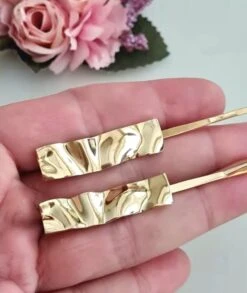 2 Pcs Minimalist Hair Clip. Gold Hair Clip. Waves, Fall, Gift For Her, Women,Modern Hair Clip. Christmas, Wrinkleminimal,geometric -Cheap Bags & Purses Store il fullxfull.5155071785 d1s9