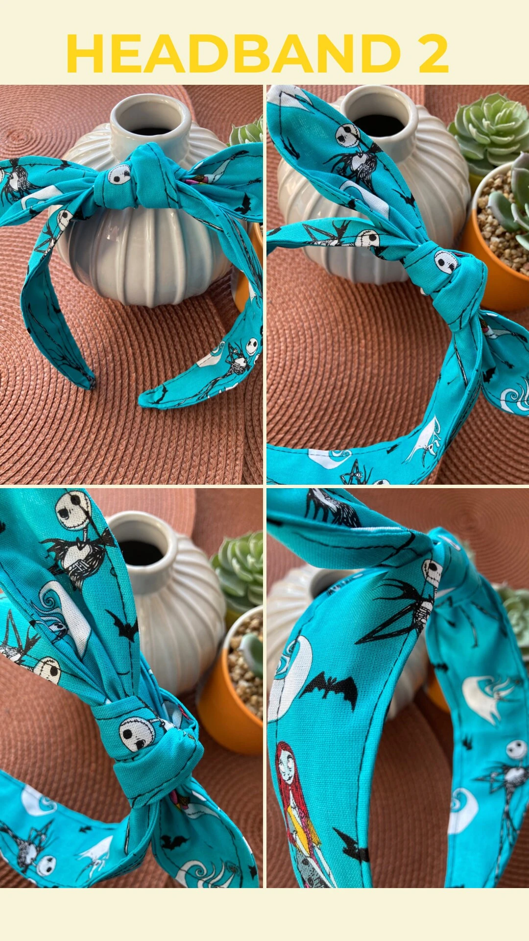 Handmade The Nightmare Before Christmas Hair Accessories: Women’s/Girl’s Bow Headbands & Scrunchies 5 Handmade The Nightmare Before Christmas Hair Accessories: Women’s/Girl’s Bow Headbands & Scrunchies - Image 3