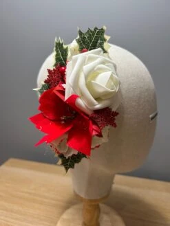 Christmas Hair Flower Clip Poinsettia Holly Rose White Red Party Festive Season -Cheap Bags & Purses Store il fullxfull.5170467023 1qts