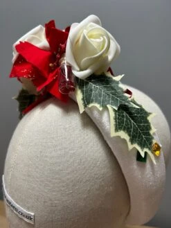 Christmas Party Velour Halo Headband Poinsettia Rose Holly Red White Green Gold -Cheap Bags & Purses Store il fullxfull.5170534037 4nsn