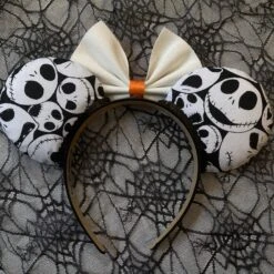 Hand Made Custom The Nightmare Before Christmas Jack And Sally Halloween Mouse Ear Headbands -Cheap Bags & Purses Store il fullxfull.5177569248 bozc