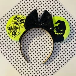 Neon Day Glow Oogie Boogie Nightmare Before Christmas Mouse Ears Disney Halloween Headband Inspired