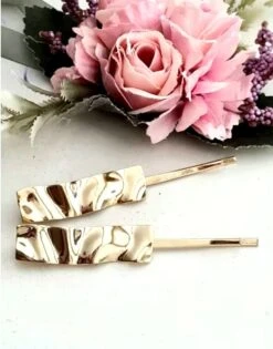 2 Pcs Minimalist Hair Clip. Gold Hair Clip. Waves, Fall, Gift For Her, Women,Modern Hair Clip. Christmas, Wrinkleminimal,geometric -Cheap Bags & Purses Store il fullxfull.5181127422 4hm5
