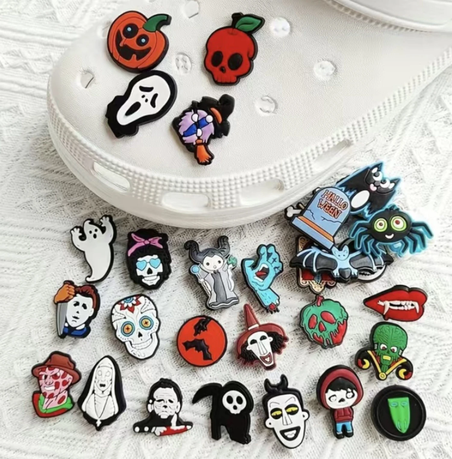 Halloween And Scary Movie Themed Shoe Charms For Crocs, Spooky, Nightmare Before Christmas, Freddy Krueger, Michael Myers Shoe Charms 6 Halloween And Scary Movie Themed Shoe Charms For Crocs, Spooky, Nightmare Before Christmas, Freddy Krueger, Michael Myers Shoe Charms - Image 4