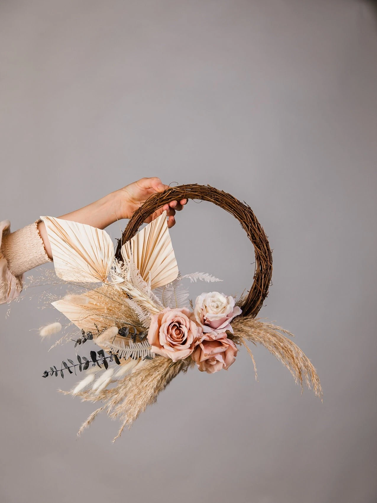 Modern Christmas Wreath No.8 / Artificial Rose In Soft Winter Door Wreath Christmas Decoration / Christmas Wreath / Xmas Door Wreath 4 Modern Christmas Wreath No.8 / Artificial Rose In Soft Winter Door Wreath Christmas Decoration / Christmas Wreath / Xmas Door Wreath - Image 2