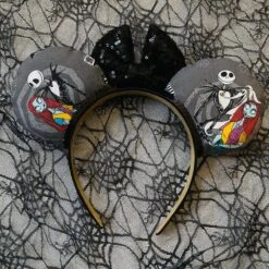 Hand Made Custom The Nightmare Before Christmas Jack And Sally Halloween Mouse Ear Headbands -Cheap Bags & Purses Store il fullxfull.5225797629 6weq
