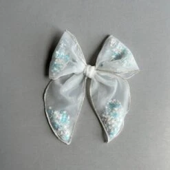 Snowflake Shaker Hair Bows, Christmas Hair Bows, Big Hair Bows, Pictures With Santa, Holiday Hair Bow, Snowflake Bow