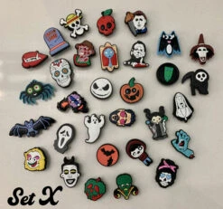Cheap Bags & Purses Store 35 Halloween And Scary Movie Themed Shoe Charms For Crocs, Spooky, Nightmare Before Christmas, Freddy Krueger, Michael Myers Shoe Charms