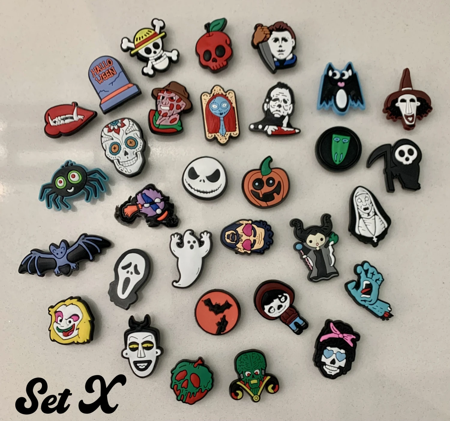 Halloween And Scary Movie Themed Shoe Charms For Crocs, Spooky, Nightmare Before Christmas, Freddy Krueger, Michael Myers Shoe Charms 3 Halloween And Scary Movie Themed Shoe Charms For Crocs, Spooky, Nightmare Before Christmas, Freddy Krueger, Michael Myers Shoe Charms