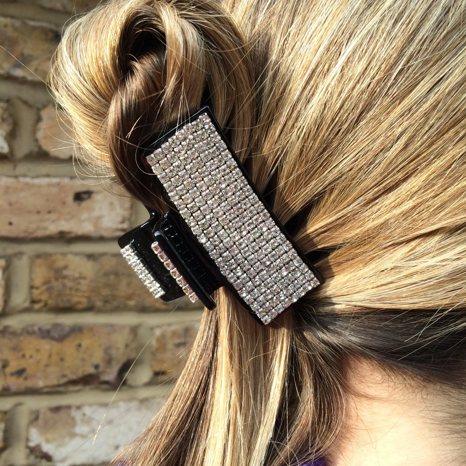 Crystal Hair Clip Claw Black Hair Claw Clip Medium Hair Jaw Rhinestone Hair Clamp Diamante Hair Claw Hairclip Stocking Filler Christmas Gift 4 Crystal Hair Clip Claw Black Hair Claw Clip Medium Hair Jaw Rhinestone Hair Clamp Diamante Hair Claw Hairclip Stocking Filler Christmas Gift - Image 2